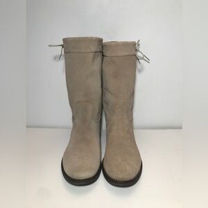 Women's Cubanas Mid Calf Suede Low Heel Fashion Boots Slouchy Style Sz 8